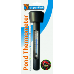 Superfish black pond thermometer