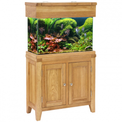 Aqua Oak Doors 76cm Aquarium & Cabinet