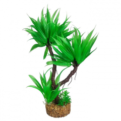 AquaManta Gravel Base Artificial Plant - Green Tree (28cm)