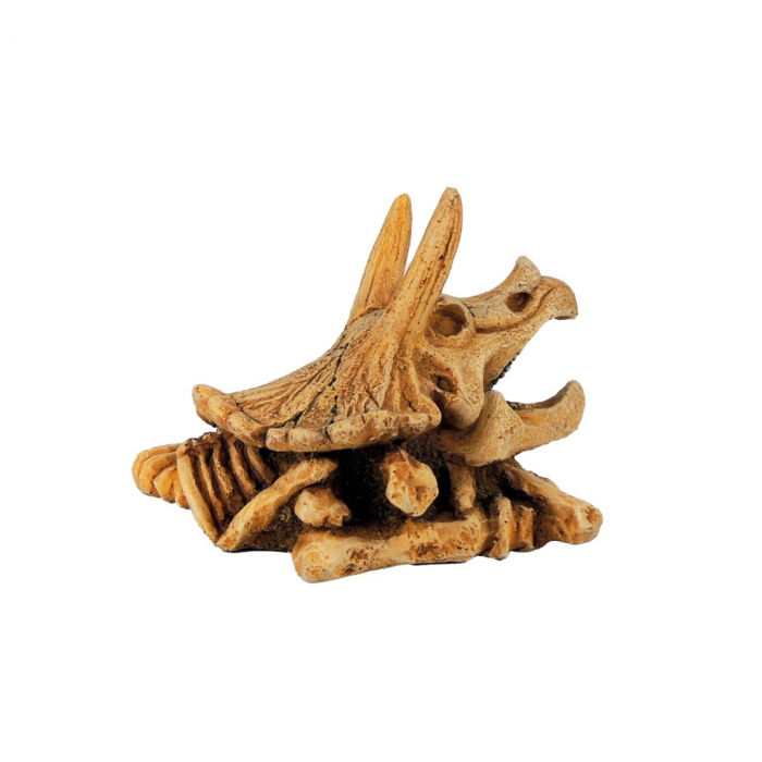 Classic Aquarium Ornament Triceratops Dinosaur Skull