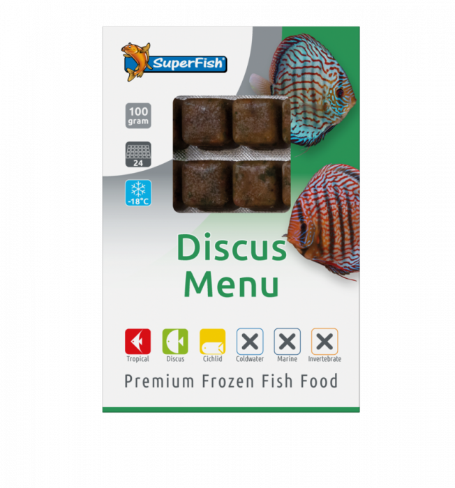 SuperFish Frozen Discus Menu (100g) Maidenhead Aquatics