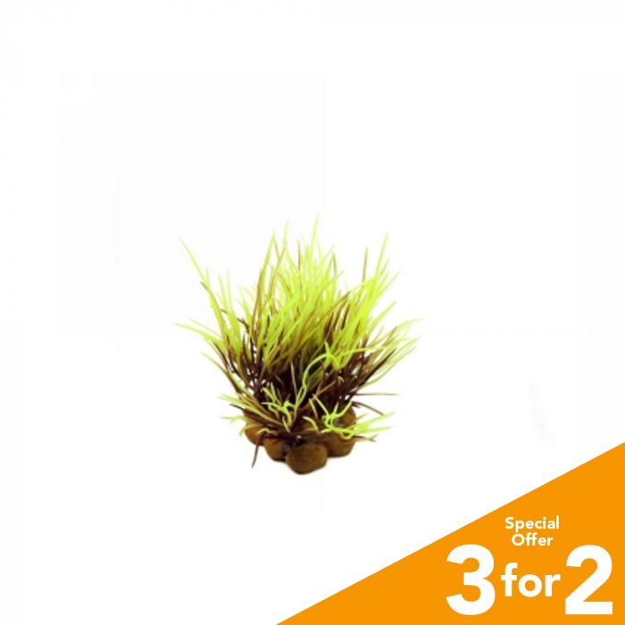 Classic Plastic Aquarium Plant (XSmall) Brown Moss Maidenhead Aquatics