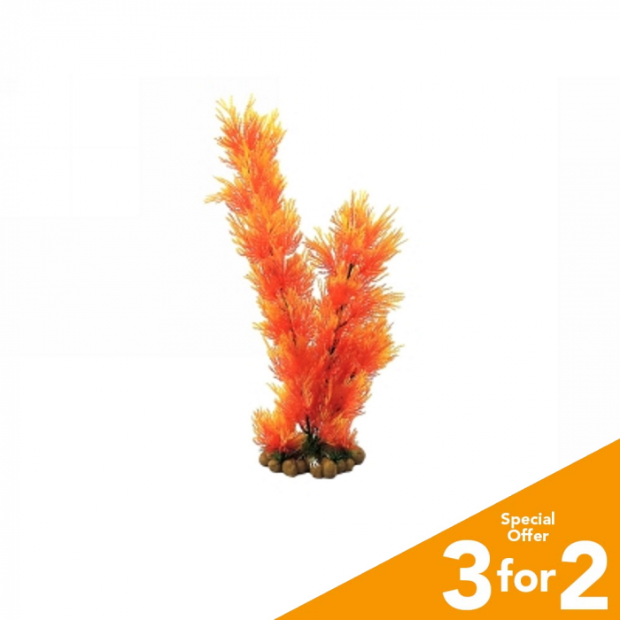 Classic Plastic Aquarium Plant (XXLarge) Orange Leaf Maidenhead