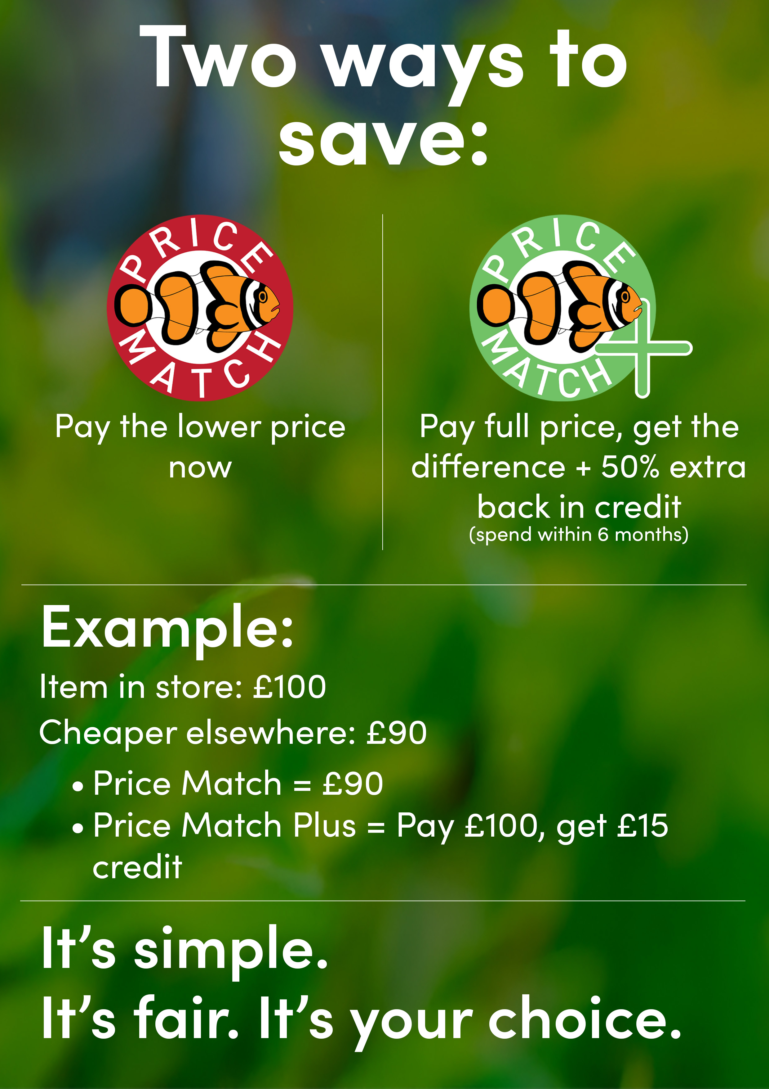 Price Match Plus explanation