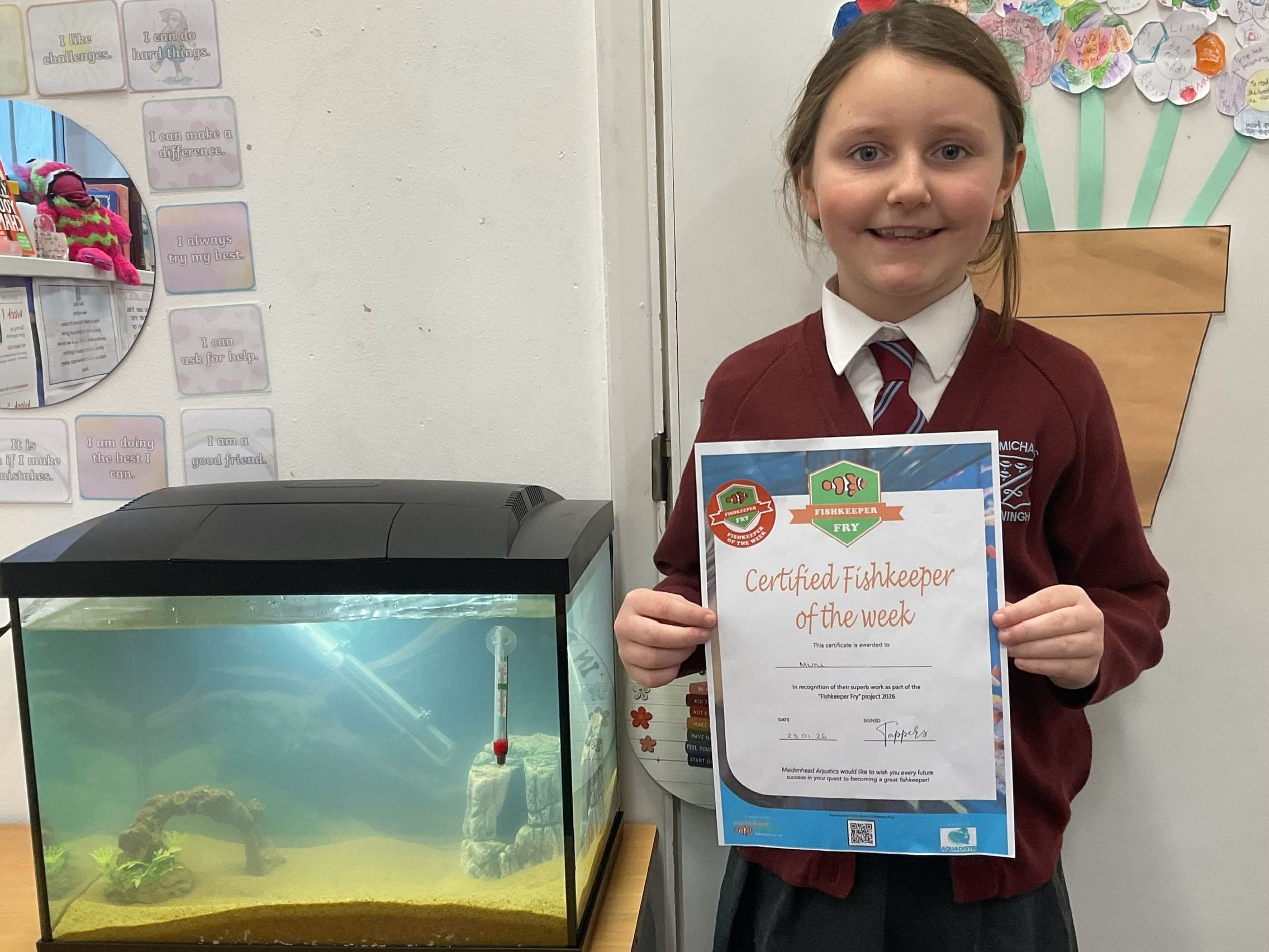 Fishkeeper of the Week St michaels Primary School - Fishkeeper Fry - Maidenhead Aquatics