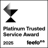 Platinum trusted service award - 2025 Feefo